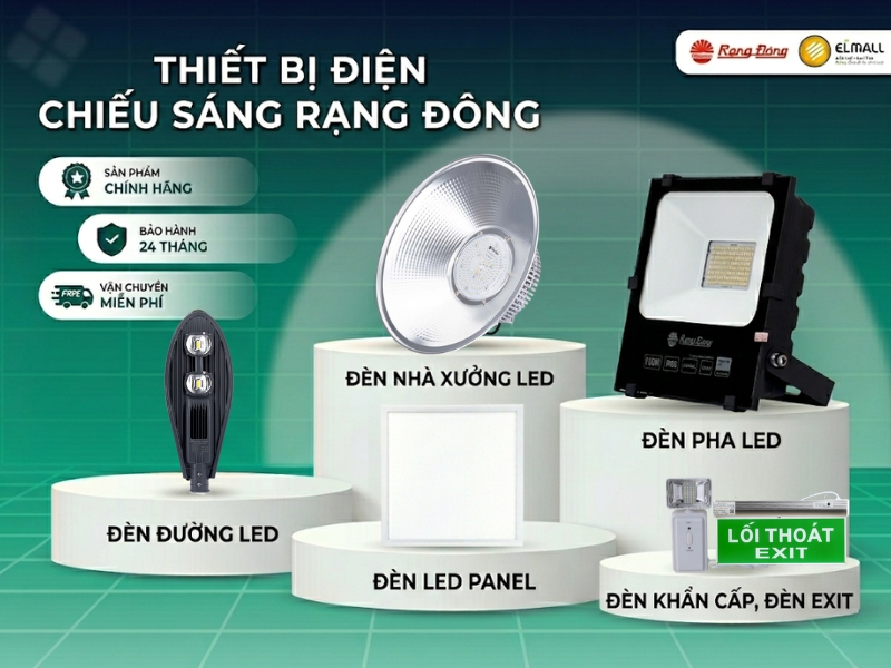 Đèn LED Rạng Đông là thương hiệu uy tín với hơn 60 năm kinh nghiệm nghiên cứu và sản xuất tại Việt Nam