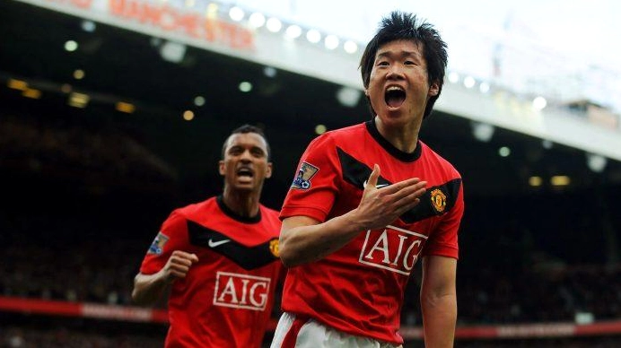 Park Ji sung trong màu áo Manchester United